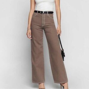 Reformation Cowboy High Rise Wide Leg Jeans